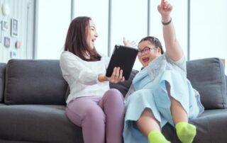 Individual celebrating