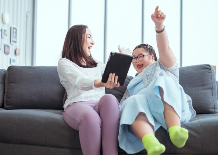 Individual celebrating